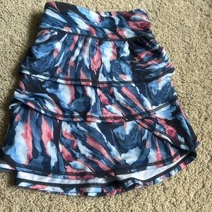 Ruffled skort with shorts underneath